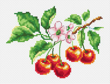 Ветка вишни Многоцветница МКН.03-14, цена 644 руб. - интернет-магазин Мадам Брошкина