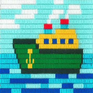 Корабль Stitch me I012, цена 242 руб. - интернет-магазин Мадам Брошкина
