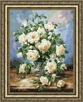 Букет белых роз Золотое руно ЛЦ-043, цена 2 250 руб. - интернет-магазин Мадам Брошкина