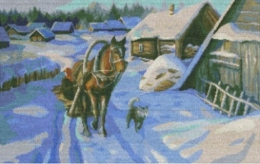 Зима в деревне Нитекс 0113, цена 983 руб. - интернет-магазин Мадам Брошкина