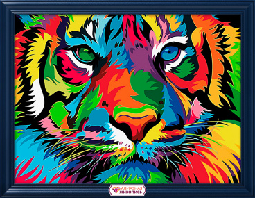 Красочный тигр Алмазная живопись АЖ.4134, цена 1 518 руб. - интернет-магазин Мадам Брошкина