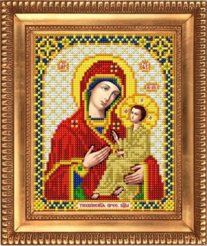 Пресвятая Богородица Тихвинская Благовест И-5074, цена 108 руб. - интернет-магазин Мадам Брошкина
