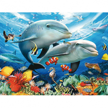 Дельфины в море Molly KM0724, цена 422 руб. - интернет-магазин Мадам Брошкина