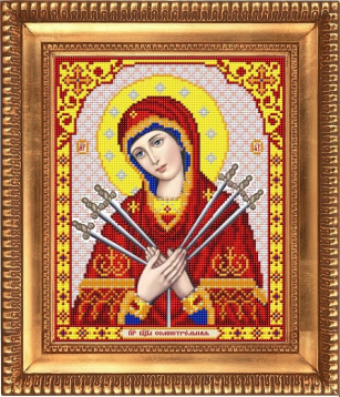 Пресвятая Богородица Семистрельная Благовест И-4073, цена 183 руб. - интернет-магазин Мадам Брошкина