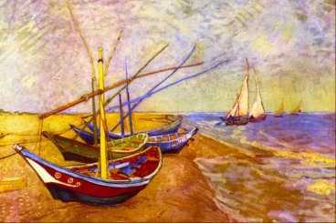 Лодки в Сен-Мари. Ван Гог Grafitec 14.283, цена €20 - интернет-магазин Мадам Брошкина