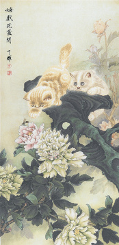 Коты и пионы Xiu Crafts 2031101, цена 5 755 руб. - интернет-магазин Мадам Брошкина