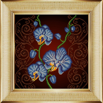 Орхидея голубая Божья коровка БК.0031, цена 301 руб. - интернет-магазин Мадам Брошкина