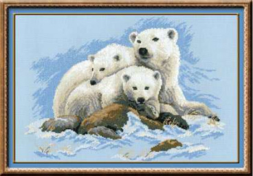 Белые медведи Риолис 1033, цена 1 120 руб. - интернет-магазин Мадам Брошкина
