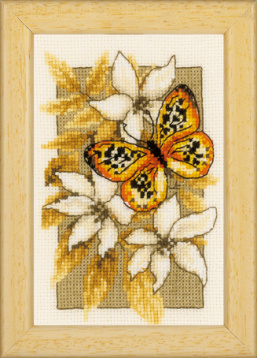 Бабочка на цветах III Vervaco PN-0144949, цена €13 - интернет-магазин Мадам Брошкина