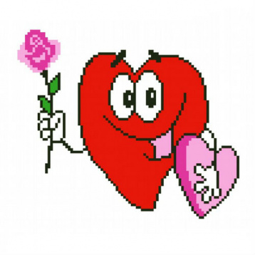 Сердце с розой Нитекс 2162, цена 401 руб. - интернет-магазин Мадам Брошкина