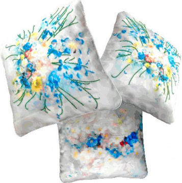 Цветы подушка Вышиваем бисером Р4, цена 1 412 руб. - интернет-магазин Мадам Брошкина
