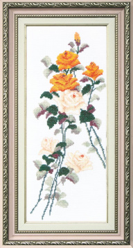 Этюд с желтыми розами Crystal art ЧМ.BT-052, цена 500 руб. - интернет-магазин Мадам Брошкина