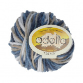 Пряжа Аделия Emma цв.12 св.бежевый-фиолетовый-белый-голубой Adelia 1252565432