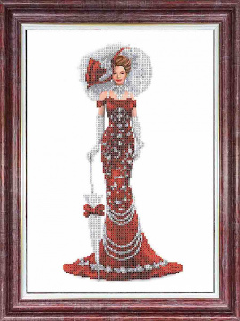 Дама в красном Каролинка КБЛН-3018 (ч), цена 1 337 руб. - интернет-магазин Мадам Брошкина