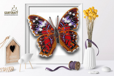 Бабочка Anartia Amathea Благовест Б-017, цена 550 руб. - интернет-магазин Мадам Брошкина