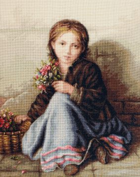 Девочка с цветами Luca-s G513, цена 1 584 руб. - интернет-магазин Мадам Брошкина
