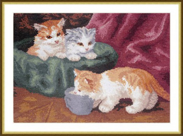 Три котёнка Вышивалочка К-08, цена 669 руб. - интернет-магазин Мадам Брошкина