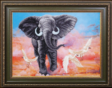 Африканский слон Магия Канвы Б-293, цена 1 918 руб. - интернет-магазин Мадам Брошкина