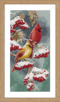 Алые и снежные кардиналы Vervaco PN-0165887, цена 4 969 руб. - интернет-магазин Мадам Брошкина