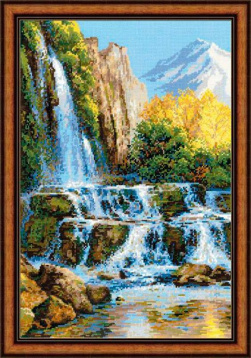 Пейзаж с водопадом Риолис 1194, цена 2 908 руб. - интернет-магазин Мадам Брошкина