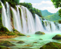 Горный водопад Алмазное хобби Ah5339