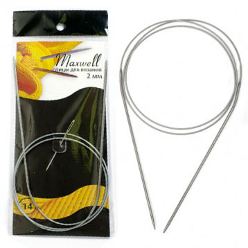 Спицы круговые для вязания на тросиках Maxwell Black 2,0мм Maxwell #14, цена 803 руб. - интернет-магазин Мадам Брошкина