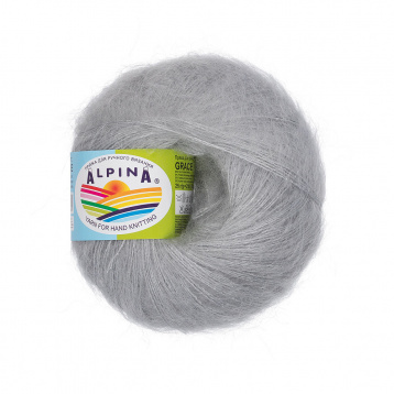 Пряжа Альпина Grace цв.07 св.серый Alpina 66740126784, цена 2 498 руб. - интернет-магазин Мадам Брошкина