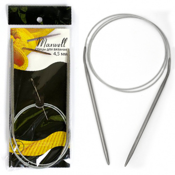 Спицы круговые для вязания на тросиках Maxwell Black 4,5мм Maxwell #7, цена 803 руб. - интернет-магазин Мадам Брошкина