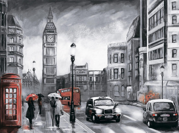 Лондон под дождем Цветной LG250, цена 2 722 руб. - интернет-магазин Мадам Брошкина
