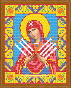 Икона Семистрельная Богородица Алмазная живопись АЖ.2009, цена 1 303 руб. - интернет-магазин Мадам Брошкина