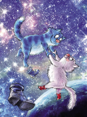 Коты в космосе  Цветной ME1131