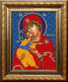 Икона Владимирской Божьей Матери Вышиваем бисером L160