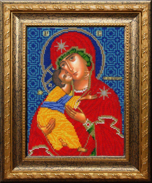Икона Владимирской Божьей Матери Вышиваем бисером L160, цена 1 524 руб. - интернет-магазин Мадам Брошкина
