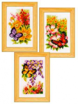 Цветы и бабочки Vervaco PN-0155954, цена 2 569 руб. - интернет-магазин Мадам Брошкина