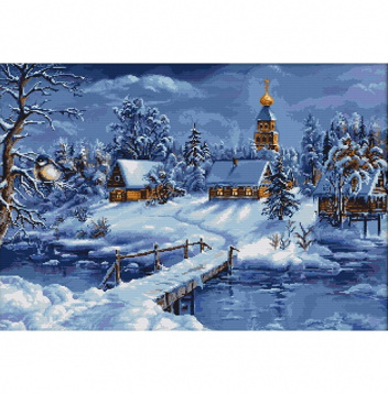 Зимний пейзаж Luca-s B447, цена 2 832 руб. - интернет-магазин Мадам Брошкина