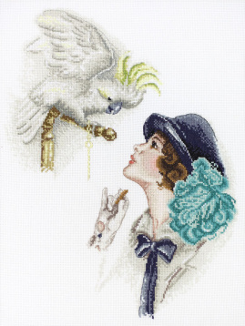 "Дама с попугаем" по картине Фишера Марья Искусница 06.004.02, цена 1 844 руб. - интернет-магазин Мадам Брошкина