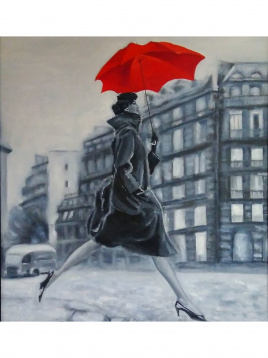 Девушка с красным зонтом Molly KH0942, цена 700 руб. - интернет-магазин Мадам Брошкина