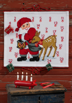 Санта Клаус с оленем Permin 34-3268, цена 2 727 руб. - интернет-магазин Мадам Брошкина