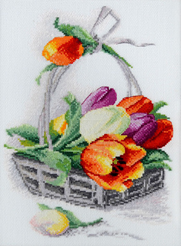 "Весенние тюльпаны" по картине К. Кляйн Марья Искусница 06.002.03, цена €11 - интернет-магазин Мадам Брошкина