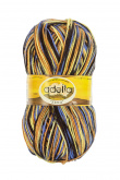 Пряжа Аделия Zena цв.45 желтый-оранжевый-серый-голубой Adelia 1252569182