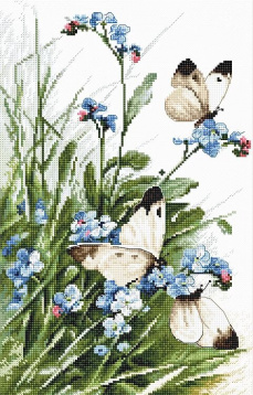 Цветы и бабочки Letitstich 939, цена 2 310 руб. - интернет-магазин Мадам Брошкина
