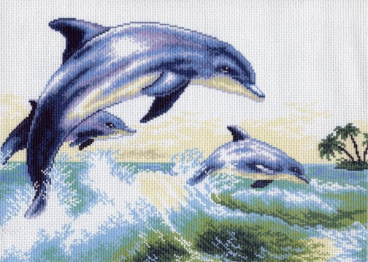 Дельфины Матренин Посад 0456, цена 597 руб. - интернет-магазин Мадам Брошкина