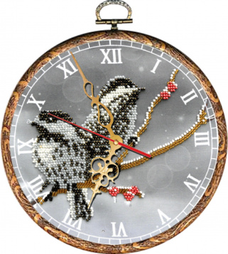 Часы Воробьи Вышиваем бисером В32, цена 1 594 руб. - интернет-магазин Мадам Брошкина