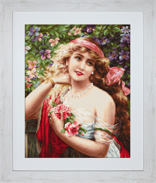 Девушка с розами Luca-s B549, цена 2 104 руб. - интернет-магазин Мадам Брошкина