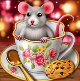 Мышка в чашке Molly KH1018