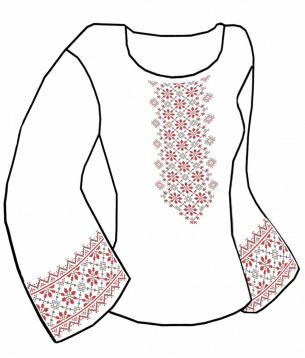 Набор для вышивания женской рубашки Каролинка КБСН ХБ10, цена 1 342 руб. - интернет-магазин Мадам Брошкина