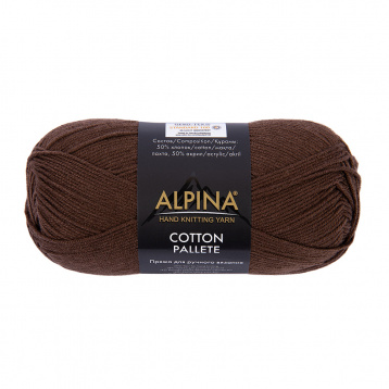 Пряжа Альпина Cotton Pallete цв.08 коричневый Alpina 92603479884, цена 1 716 руб. - интернет-магазин Мадам Брошкина