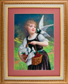 Девушка и голуби Borovsky&sons А525