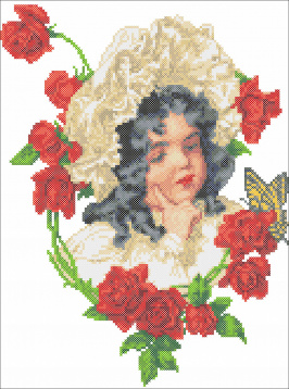 Девочка в розах Каролинка КТКН-170, цена 934 руб. - интернет-магазин Мадам Брошкина
