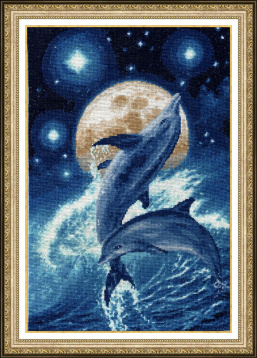 Дельфины Золотое руно Ф-031, цена 3 060 руб. - интернет-магазин Мадам Брошкина